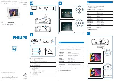 Philips SPF1428 PhotoFrame User Manual - cover page