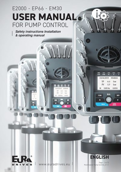 EURA DRIVES E2000/EP66/EM30 Pump Control User Manual - cover page