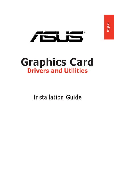 ASUS E4930 AMD Series Graphics Card Installation Guide - cover page