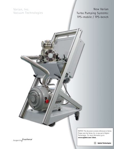 Agilent TPS-mobile and TPS-bench Turbo Pumping Systems Product Leaflet - cover page