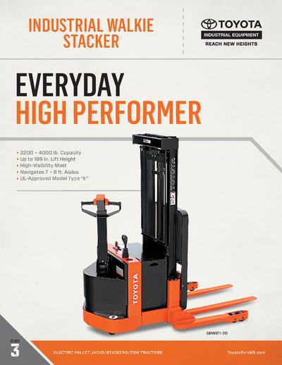 Toyota Industrial Walkie Stacker 6BWS11-20 Product Specification - cover page