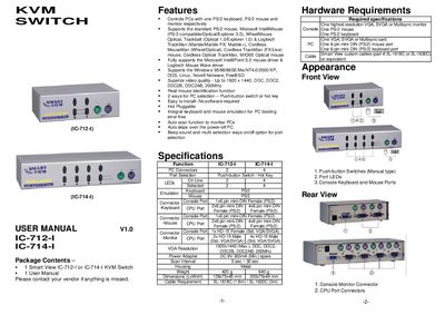 SMART VIEW USER MANUAL V1.0 IC-712-I IC-714-I - cover page