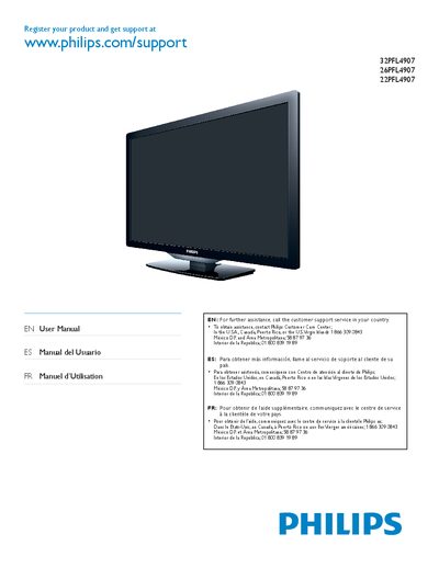 Philips 32PFL4907/26PFL4907/22PFL4907 User Manual - cover page