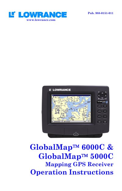 Lowrance GlobalMap 6000C/5000C Mapping GPS Receiver Operation Instructions - cover page