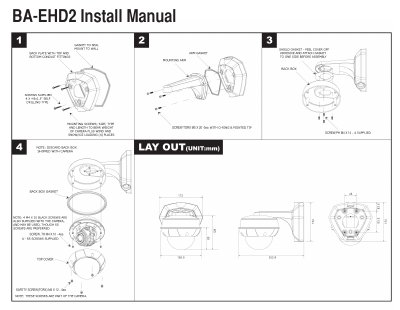 EverFocus BA-EHD2 Camera Installation Guide - cover page
