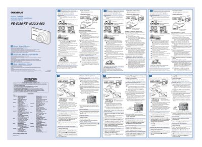 Olympus FE-5030/FE-4030/X-960 Digital Camera Quick Start Guide - cover page