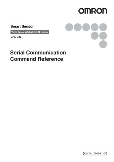 Omron ZFX-C20 Vision Sensor Serial Communication Command Reference - cover page