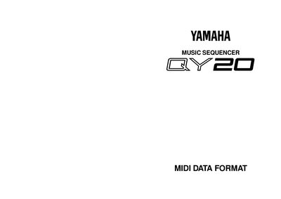 Yamaha QY20 Music Sequencer MIDI Data Format Reference