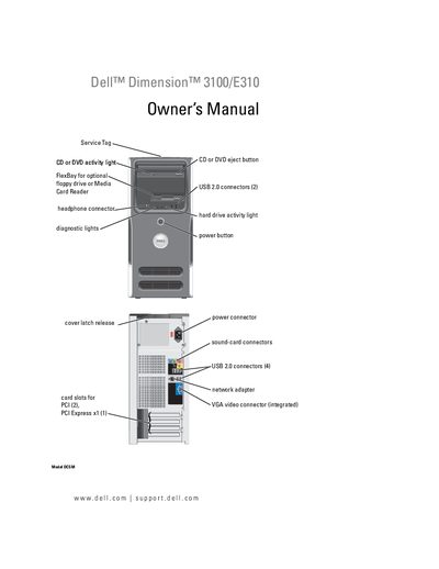 Dell Dimension 3100/E310 Owner's Manual