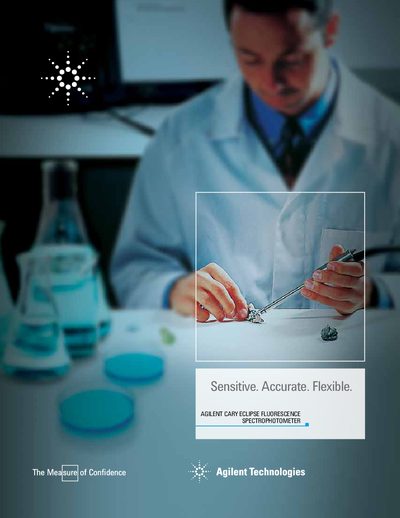 Agilent Cary Eclipse Fluorescence Spectrophotometer Brochure - cover page