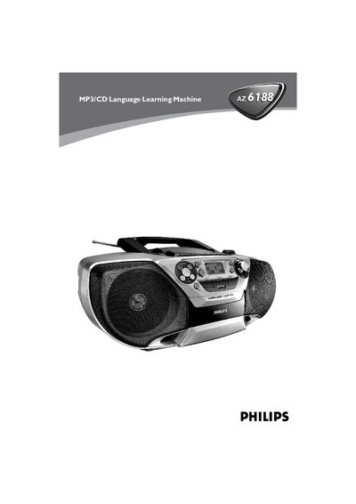 Philips AZ6188 MP3/CD Language Learning Machine User Manual - cover page