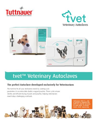 Tuttnauer tvet 10E Veterinary Autoclave Product Leaflet