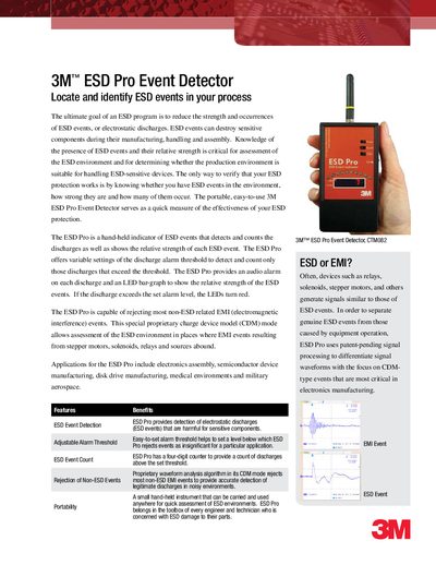 3M CTM082 Event Detector Manual - cover page