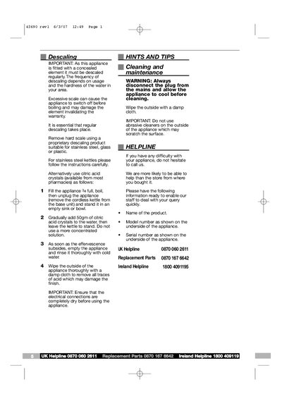 Morphy Richards KT43691 Traditional Kettle User Manual - cover page