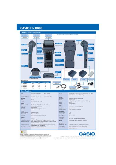 Casio IT-3000 Mobile Industrial Terminal User Manual - cover page
