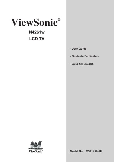 ViewSonic N4261w LCD TV User Manual