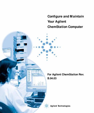 Agilent Configure Maintain your Agilent ChemStation computer Manual - cover page
