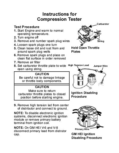 Actron 31-255 Compression Tester Instructions - cover page