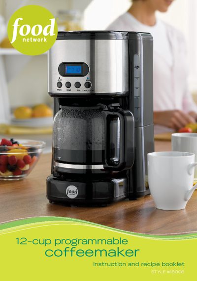 Food Network 12-Cup Programmable Coffeemaker User Manual - cover page