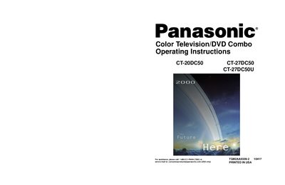 Panasonic CT-27DC50U TV/DVD Combo User Manual - cover page