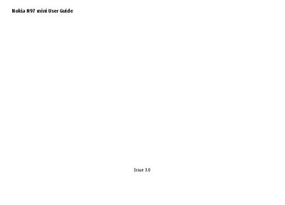 Nokia N97 mini User Guide - cover page