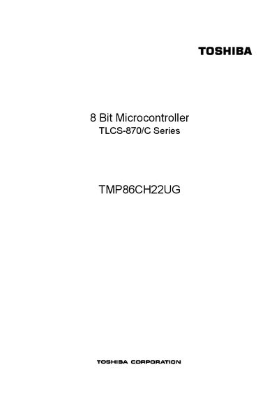 Toshiba TMP86CH22UG 8‑Bit Microcontroller Datasheet - cover page