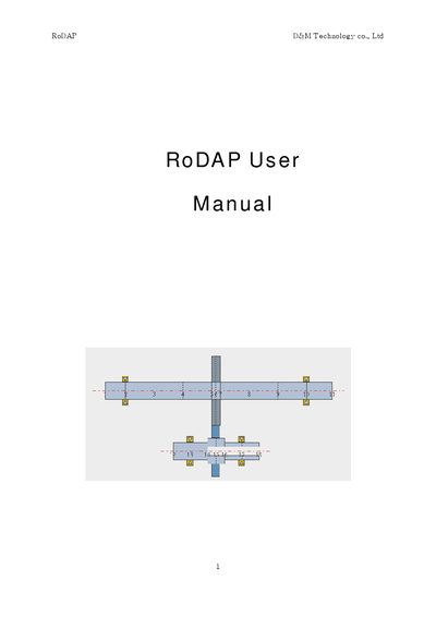 D&M RoDAP User Manual - cover page
