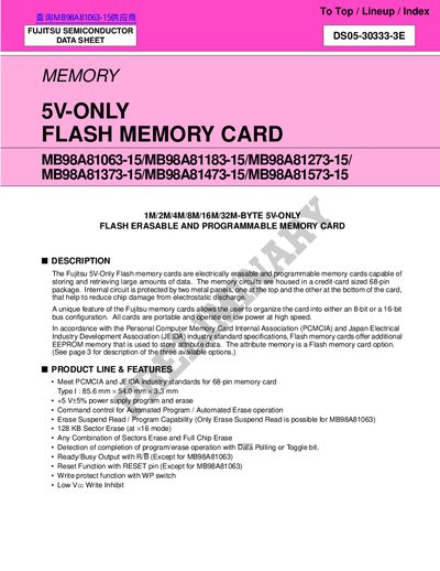 FUJITSU SEMICONDUCTOR DS05-30333-3E DATA SHEET - cover page