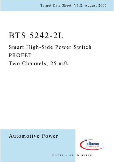 Infineon BTS 5242-2L Datasheet - cover page