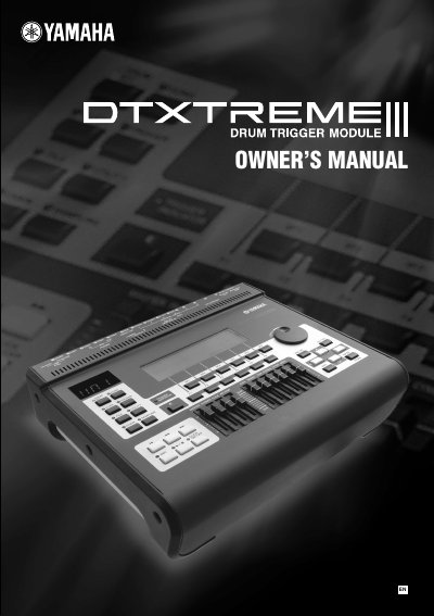 Yamaha DTXTREME III Drum Trigger Module Owner's Manual - cover page