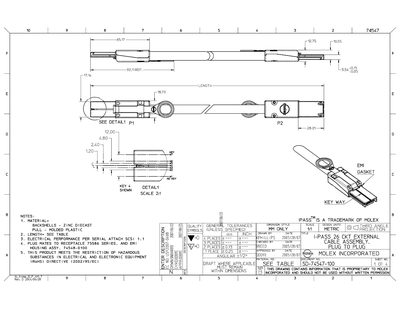 Molex SD-74547-100 Cable Assembly Datasheet - cover page