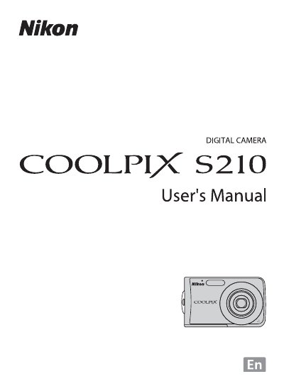 Nikon COOLPIX S210 User Manual
