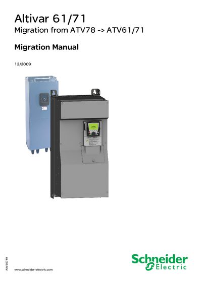 Schneider Altivar 61/71 Migration Manual - cover page