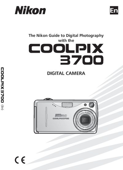 Nikon COOLPIX 3700 Digital Camera User Manual - cover page