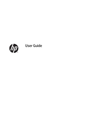 HP Computer User Guide - cover page