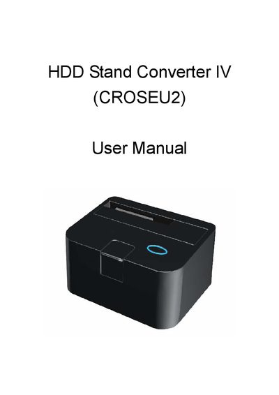 HDD CROSEU2 Stand Converter User Manual - cover page