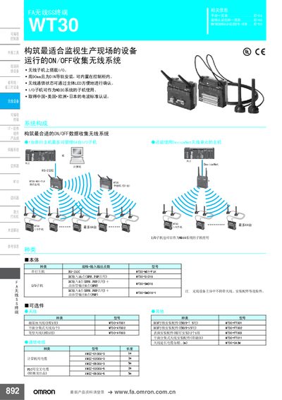 Omron WT30 Wireless SS Terminal User Manual - cover page