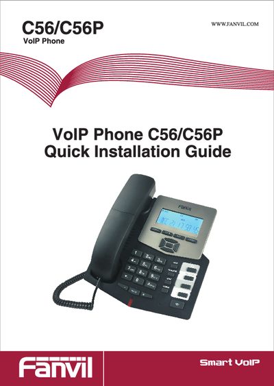 Fanvil C56/C56P VoIP Phone Quick Installation Guide - cover page
