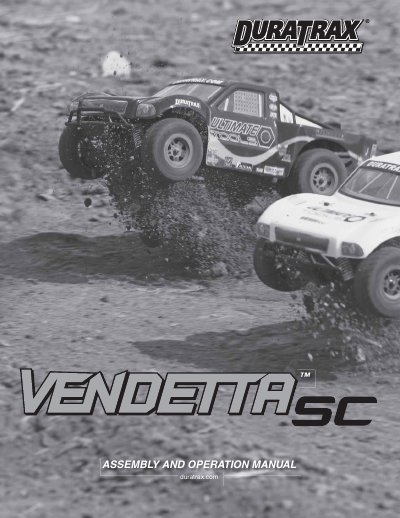 Duratrax Vendetta SC Assembly and Operation Manual - cover page