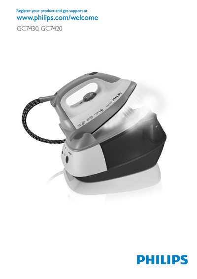 PHILIPS GC7430/GC4720 vapor Iron Manual - cover page