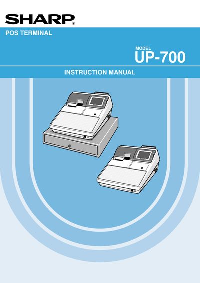 Sharp UP-700 POS Terminal User Manual - cover page