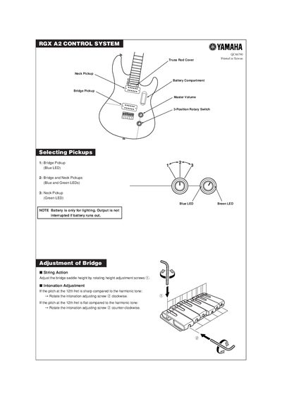 Yamaha RGX A2 Control System User Manual - cover page