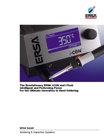 ERSA Soldering Inspection Systems Product Leaflet - cover page