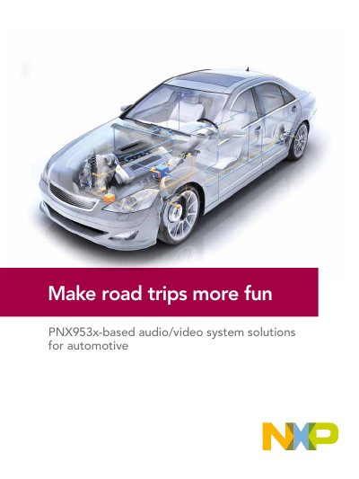 NXP Make road trips more fun; PNX953x-based audio/video system solutions for automotive Manual - cover page