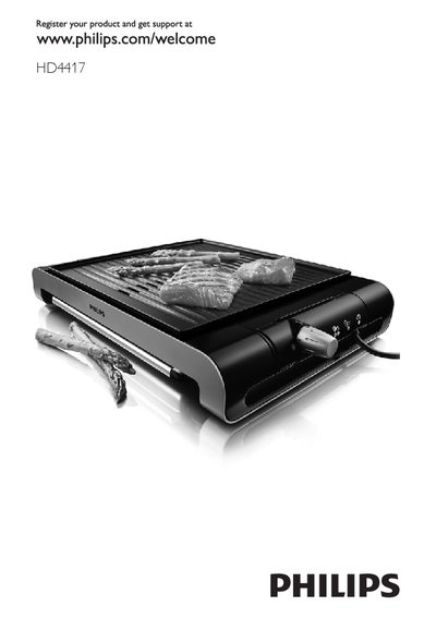 Philips HD4417 Grill User Manual - cover page