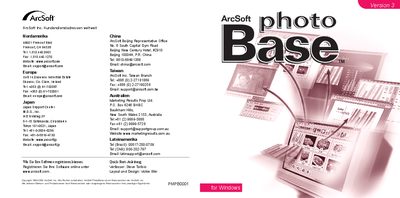 ArcSoft PhotoBase Quick Start Guide - cover page