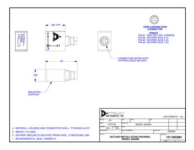 Dytran 3093M4 Triaxial Accelerometer Specifications Manual - cover page