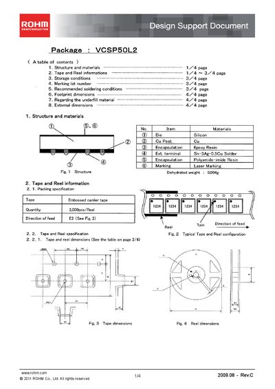 ROHM VCSP50L2 Design Support Document - cover page
