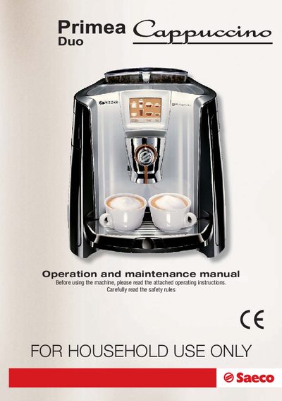 Saeco SUP030UD User Manual - cover page