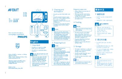 Philips SCF702/704/706/708 Baby Bottle User Manual - cover page
